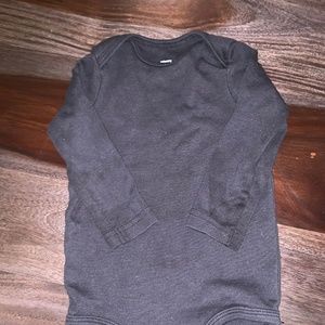 Black unisex baby bodysuit